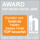 Auszeichnung/Award: Top-Bewertung bei hotel.de 2009