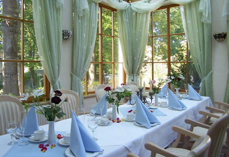 Wintergarten des Hotel-Restaurants
